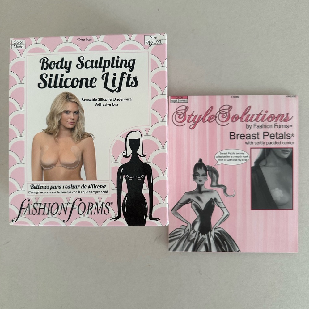 Brand New in Boxes Fashion Forms Adhesive Bra & Breast Petals